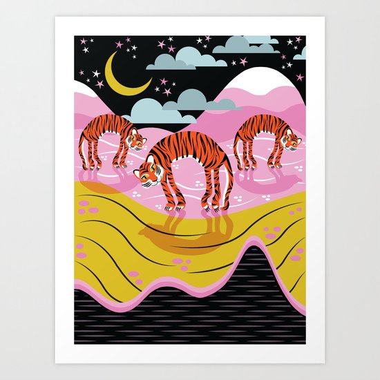 // TIGERZ IN SPACE // Art Print