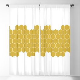 Honeycomb White Blackout Curtain