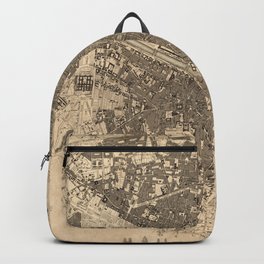 Paris Vintage Maps And Drawings Backpack