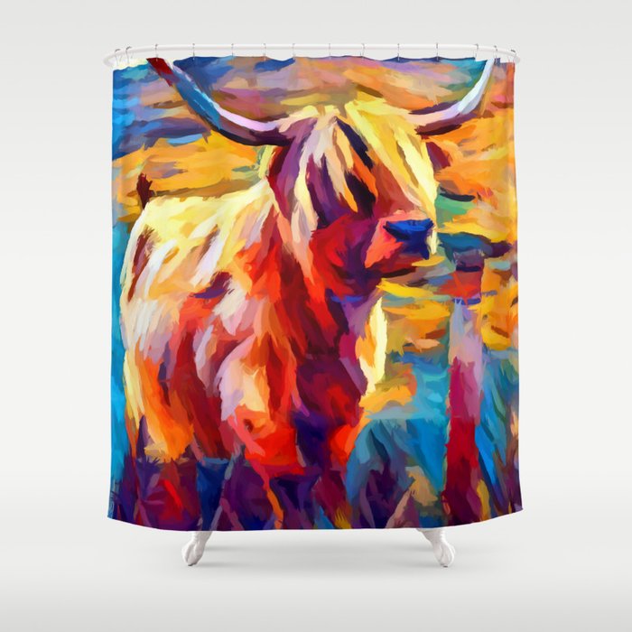 Highland Cow 4 Shower Curtain