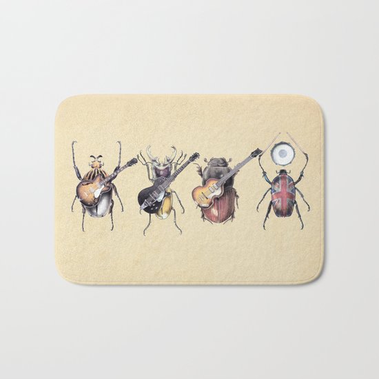 Meet the Beetles Bath Mat