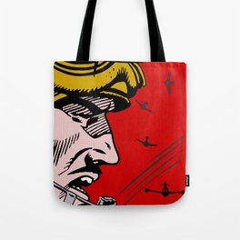 Three Red Fighters Tote Bag