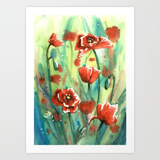 Poppies Art Print