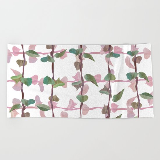 Leaves Net Beach Towel