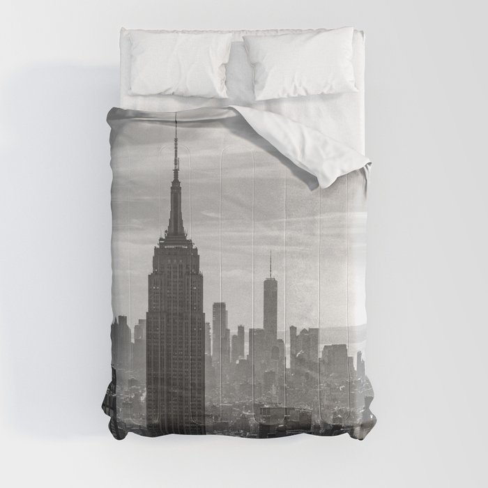New York City Black and White Comforter