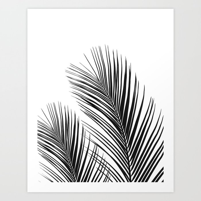 Tropical Palm Leaves #1 #botanical #decor #art #society6 Art Print