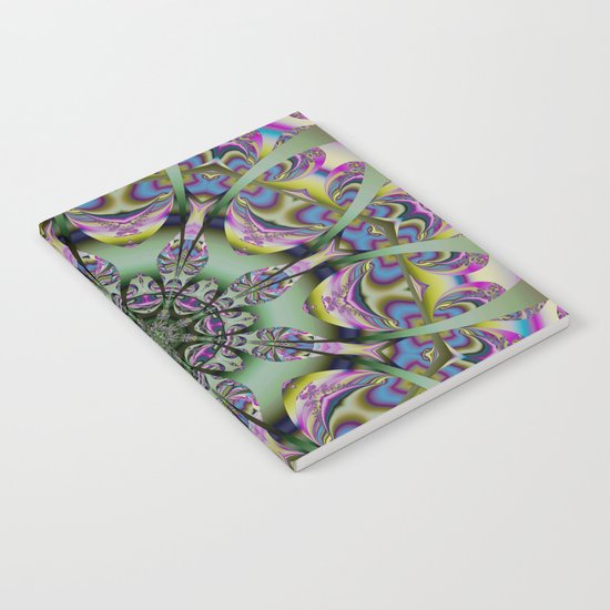 Colourful mandala with decorative shapes and tribal patterns Notebook