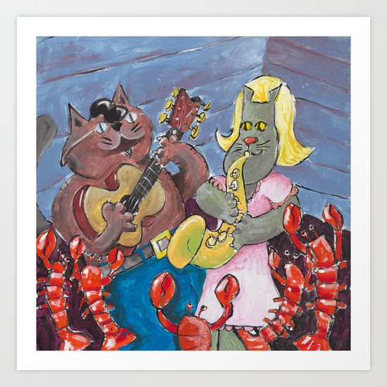 New Orleans Cats Art Print By Tedmeyer Society6