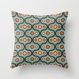 Circles & Ogees in Bohemian Colors Throw Pillow