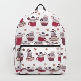 Cookie & cream & penguin Backpack | Delicious, Babypenguin, Cupcake, Dessert, Bakery, Baby, Painting, Bird, Cuteanimal, Food 