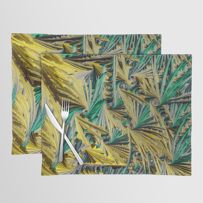 Green and yellow swirls Placemat