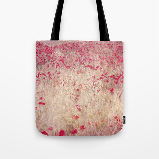 Fields of poppies Tote Bag