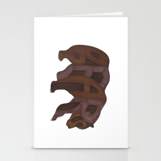 Bears Typography Stationery Cards