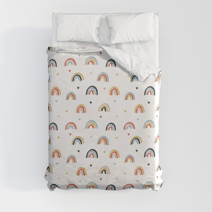 Colorful rainbow pattern Duvet Cover