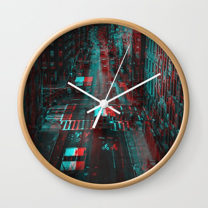 New York City distorted Wall Clock