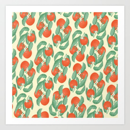 Orange Pattern Art Print