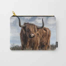 Highland Cow Carry-All Pouch | Fur, Pasture, Highland, Farm, Horn, Photo, Cow, Majestic, Brown, Hairy 