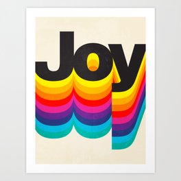 Joy: Retro Typography Edition Art Print