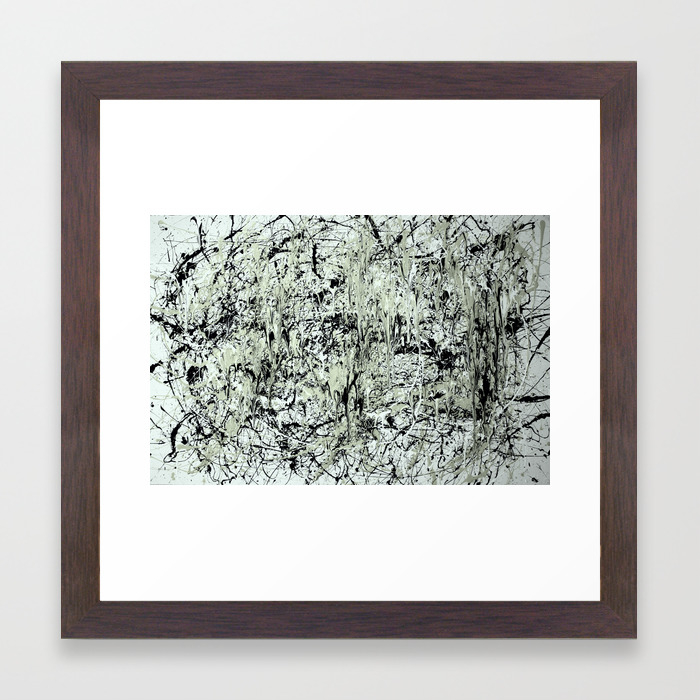Abstract Jackson Pollock Painting Original Art Titled Black Vs