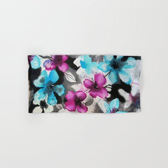 Watercolor flowers Hand & Bath Towel