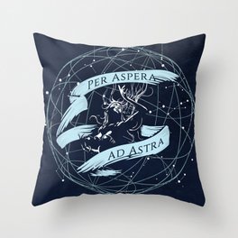 Per Aspera Ad Astra Throw Pillow