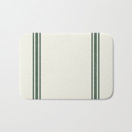 Vintage Country French Grainsack Green Stripes Creme Background Bath Mat | Graphicdesign, Pattern, Sack, Vintage, Grain 