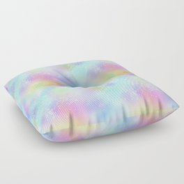 Pretty Holographic Glitter Rainbow Floor Pillow