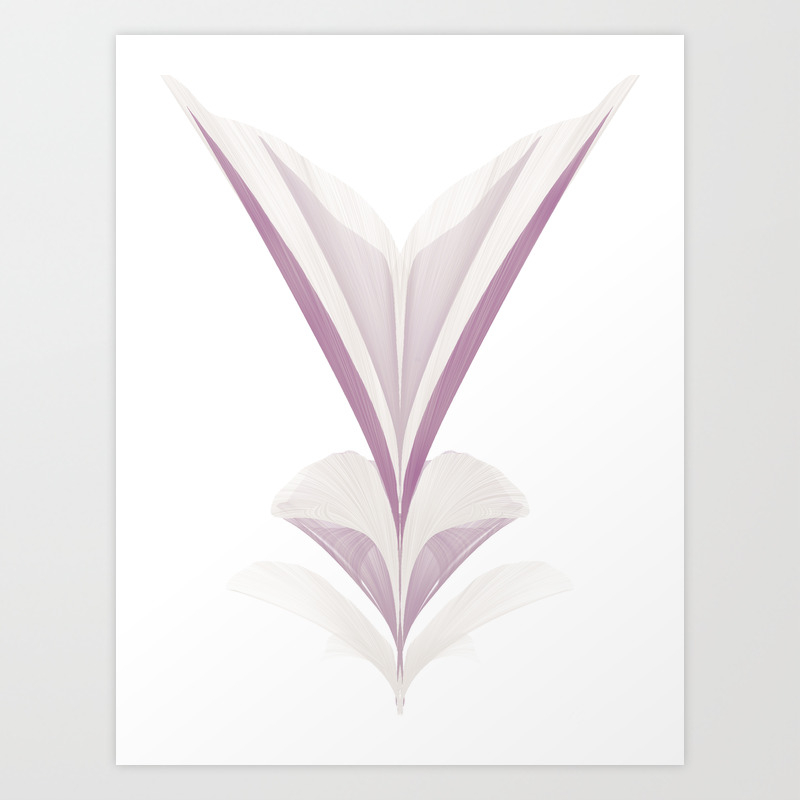 Abstract Flower Fleur De Lis Art Print By Baileysartstudio Society6