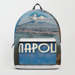 Napoli - Vesuvio - Colorful Italy Vintage Backpack | Gondola, Venezia, Italy, Italia, Italysign, Gondolatour, Europeancountry, Citysign, Citytrafficsign, Tourisminitaly 