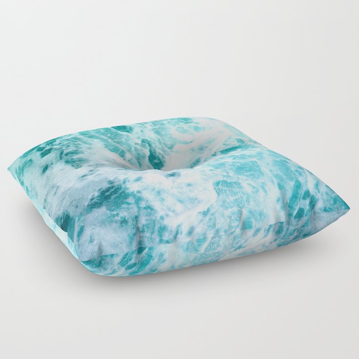 ocean waves Floor Pillow