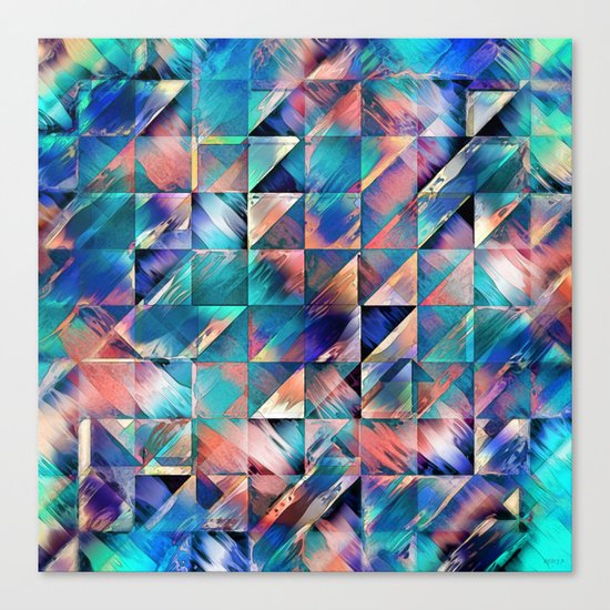 Textural Reflections of Turquoise Canvas Print