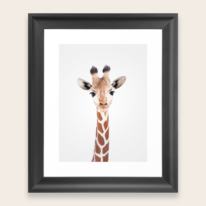 Baby Giraffe Framed Art Print by Sisi And Seb Society6