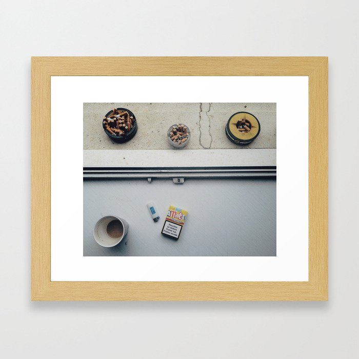 Coffee & Cigs in Zurich Framed Art Print