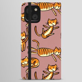 Funny Tiger Cat Tabby Pattern for Kids  iPhone Wallet Case
