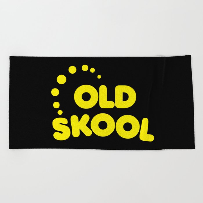 Old Skool Music Quote Beach Towel By Thepatternpalace Society6