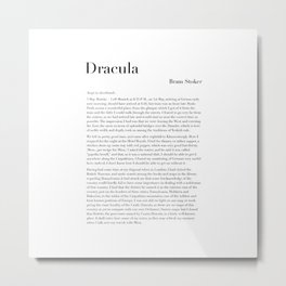 Dracula by Bram Stoker Metal Print