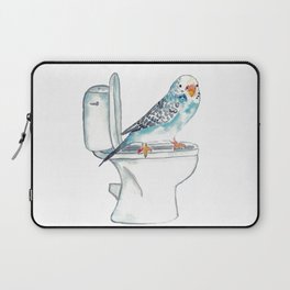 Bird budgie toilet Painting Wall Poster Watercolor Laptop Sleeve