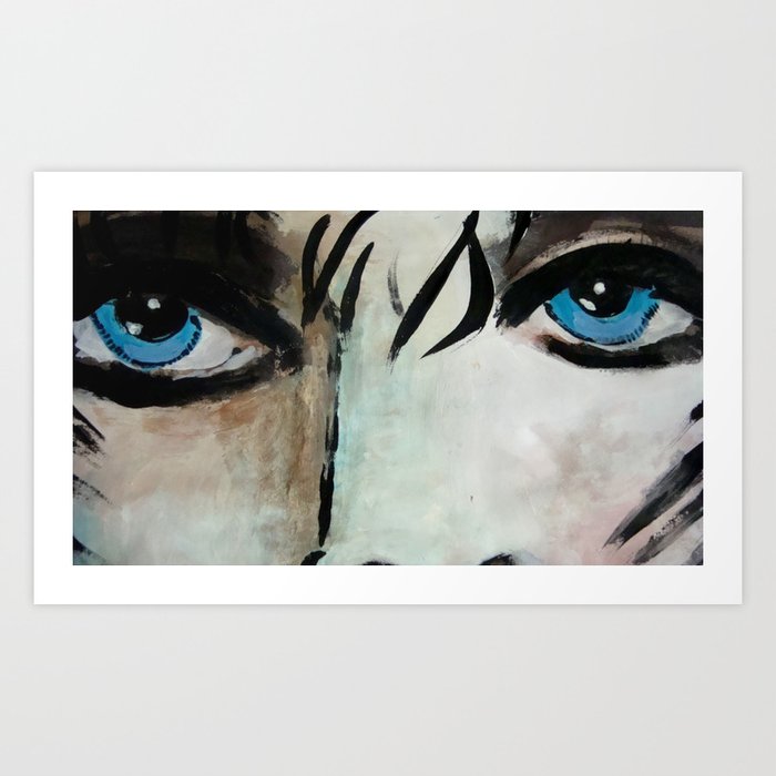 Woman with Blue Eyes  Art Print