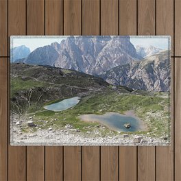 Alps Mountain Lakes Landscape Outdoor Rug