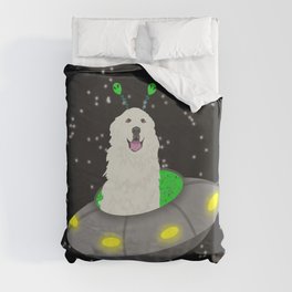 UFO Great Pyrenees  Duvet Cover