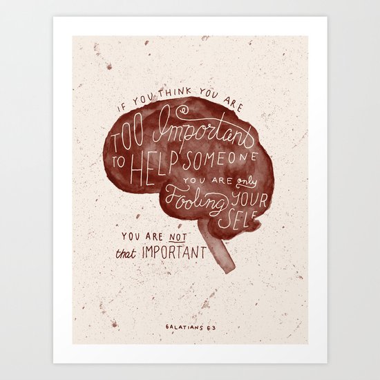 26/52: Galatians 6:3 Art Print