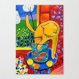 Henri Matisse - Cat With Red Fish still life painting Canvas Print