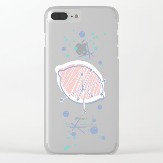 Atomic Blue Lemonade Clear iPhone Case