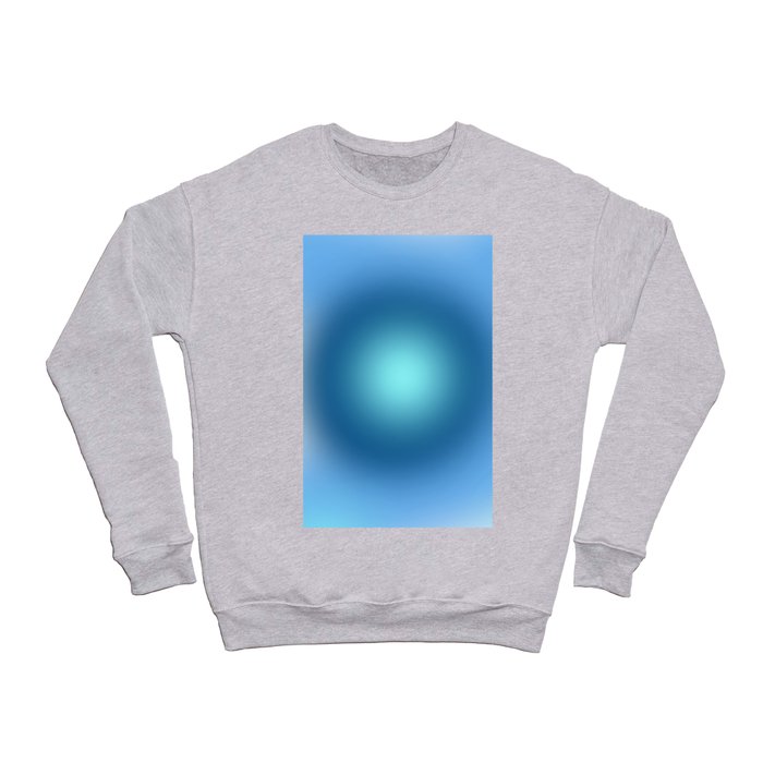 Spiritual Blue Aura Gradient Ombre Sombre Abstract  Crewneck Sweatshirt