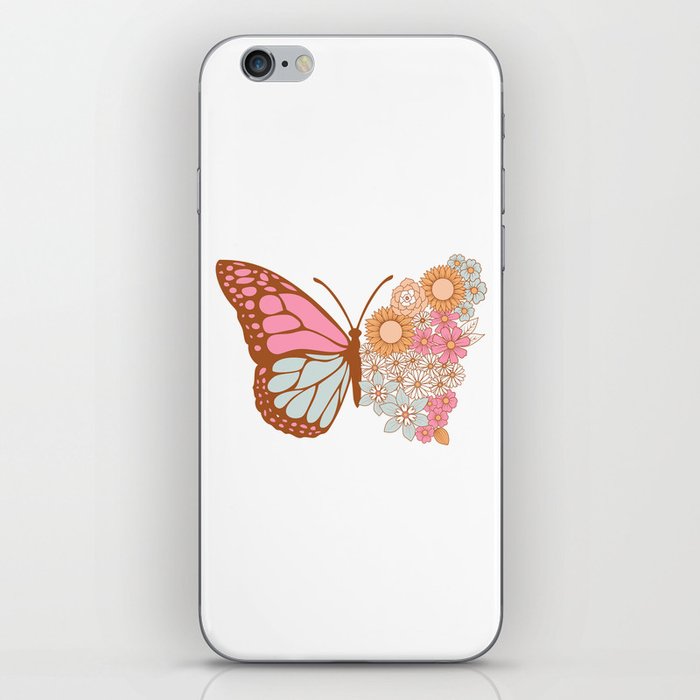 Vintage Floral Butterfly iPhone Skin
