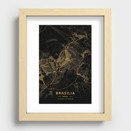 Brasilia, Brazil - Gold Recessed Framed Print