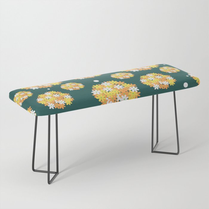 Floral Pattern Bright Petals Bench