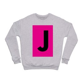 Letter J (Black & Magenta) Crewneck Sweatshirt