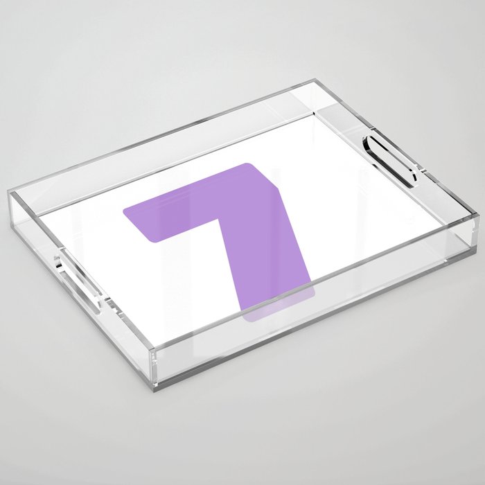 7 (Lavender & White Number) Acrylic Tray