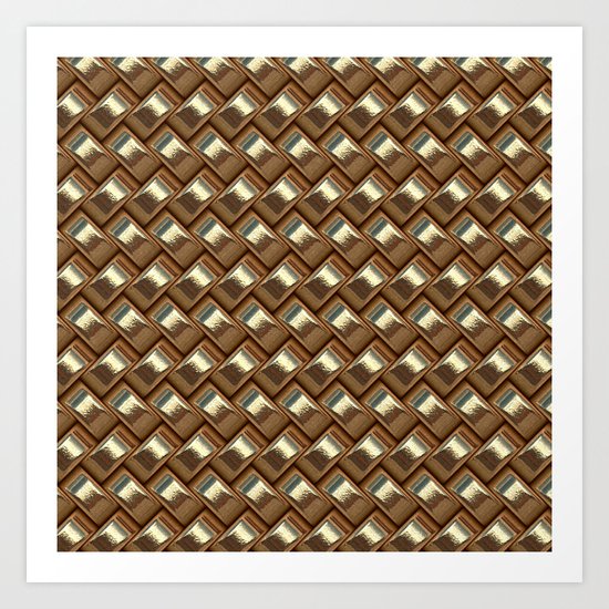 shiny elegant gold weave texture Art Print